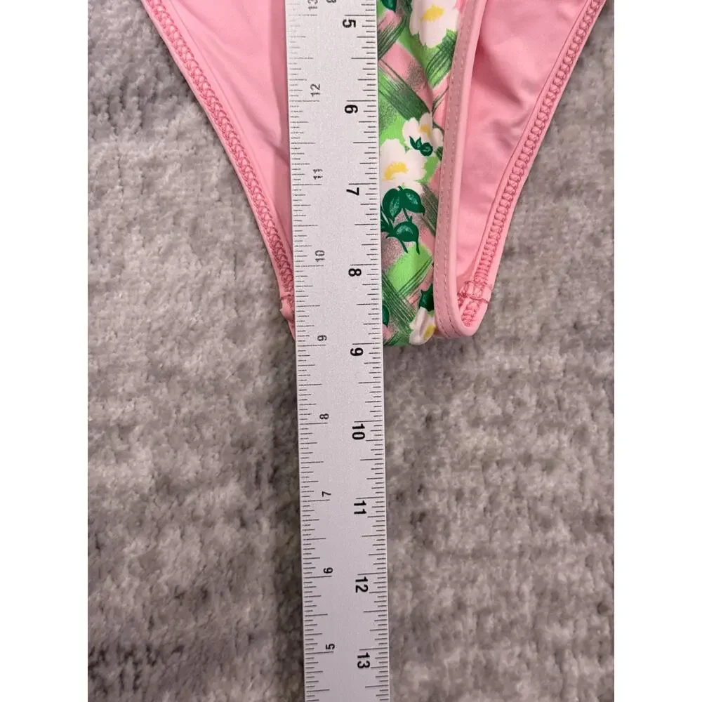 New Frankies Bikinis Swim Suit Large Womens Baby Daisy Print Bikini Set 2 Piece